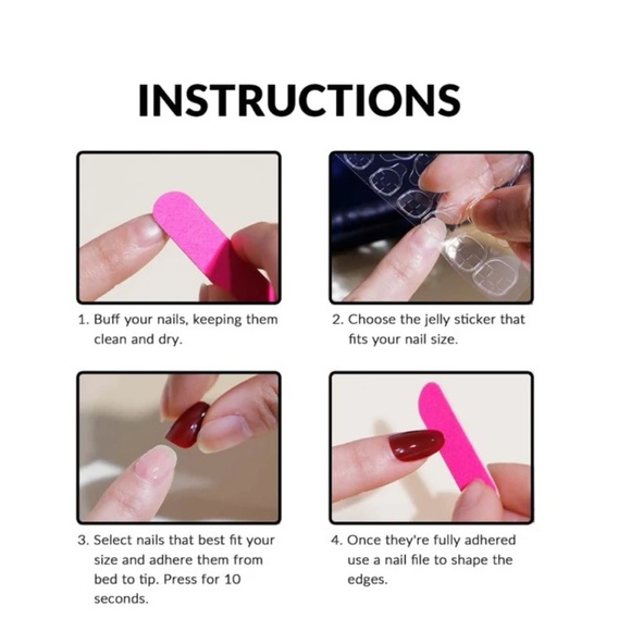 24pcs Extra Long Golden Metallic French False Nails, Shiny & Glamorous Nail Art - Picture 4 of 4